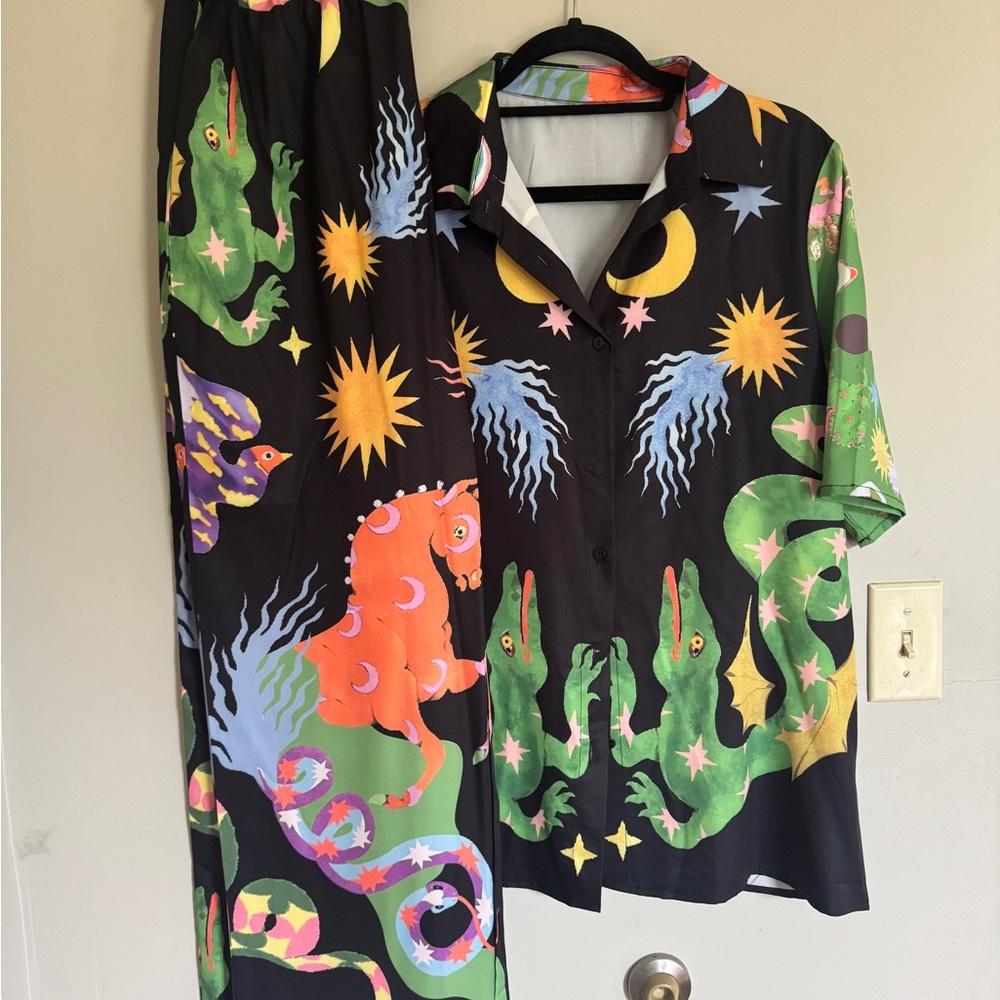 Matching loose fit boho summer vacation set